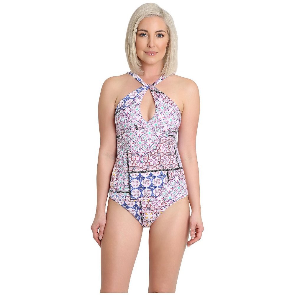 NWT Nanette Lepore Patchwork Tankini Top & Bikini Set 8